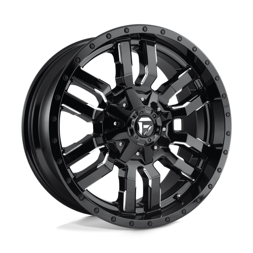 Fuel 1PC D595 SLEDGE 5X139.7/5X150 17X9 +1 GLOSS BLACK MILLED