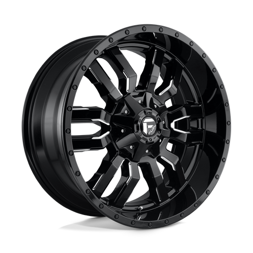 Fuel 1PC D595 SLEDGE 8X170 22X10 +10 GLOSS BLACK MILLED