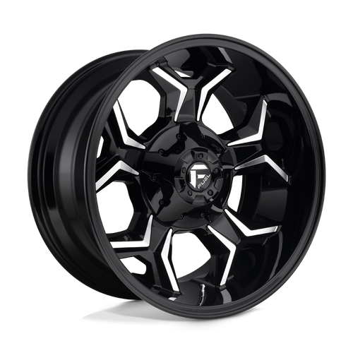 Fuel 1PC D606 AVENGER 8X170 20X10 -18 GLOSS BLACK MILLED