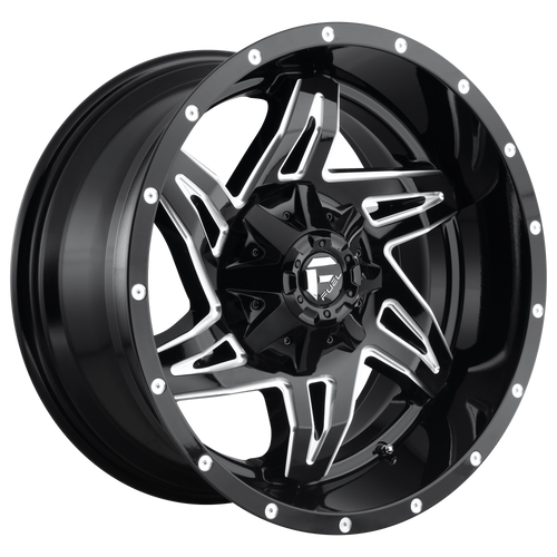 Fuel 1PC D613 ROCKER 6X135/6X139.7 20X9 +1 GLOSS BLACK MILLED