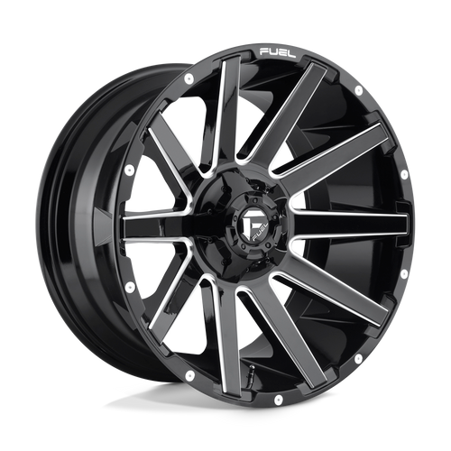 Fuel 1PC D615 CONTRA 8X180 20X9 +1 GLOSS BLACK MILLED