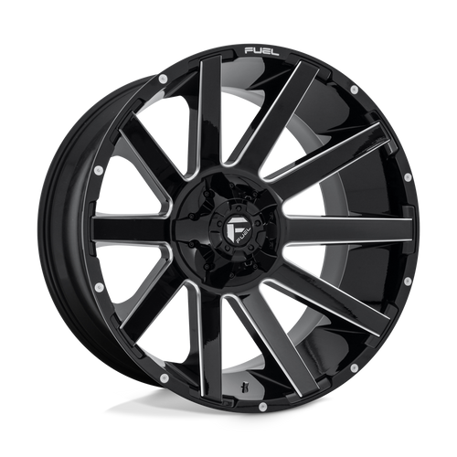 Fuel 1PC D615 CONTRA 8X170 24X12 -44 GLOSS BLACK MILLED