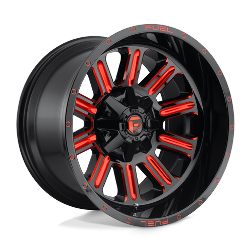 Fuel 1PC D621 HARDLINE 6X135/6X139.7 18X9 +20 GLOSS BLACK RED TINTED CLEAR