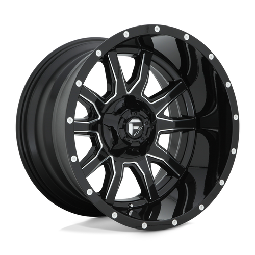 Fuel 1PC D627 VANDAL 5X139.7/5X150 20X12 -43 GLOSS BLACK MILLED