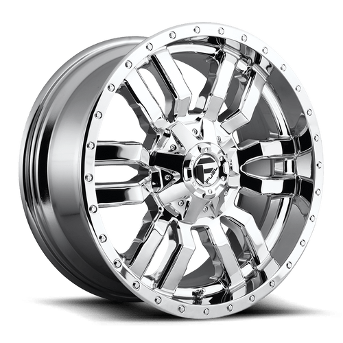 Fuel 1PC D631 SLEDGE 6X135/6X139.7 22X10 +10 CHROME PLATED