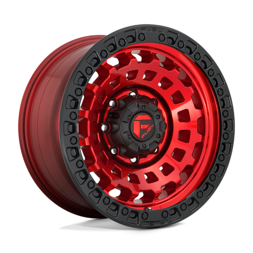 Fuel 1PC D632 ZEPHYR 8X170 17X9 +1 CANDY RED BLACK BEAD RING