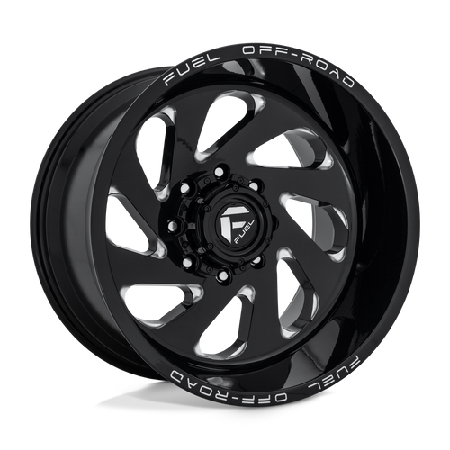 Fuel 1PC D637 VORTEX 6X139.7 20X12 -45 GLOSS BLACK MILLED