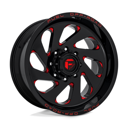 Fuel 1PC D638 VORTEX 5X139.7 20X10 -18 GLOSS BLACK RED TINTED CLEAR
