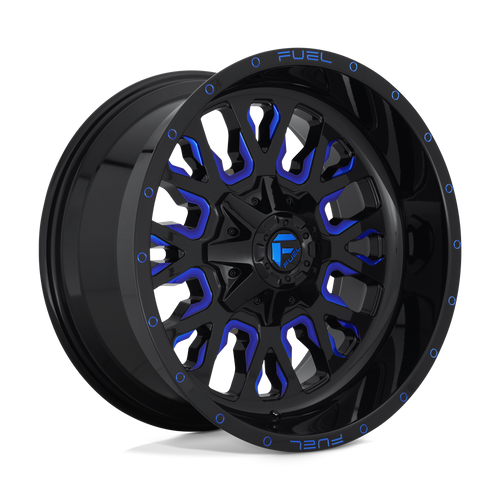 Fuel 1PC D645 STROKE 5X114.3/5X127 18X9 +1 GLOSS BLACK BLUE TINTED CLEAR