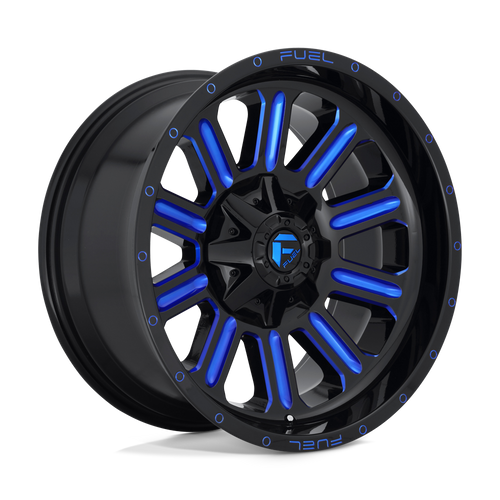 Fuel 1PC D646 HARDLINE 5X114.3/5X127 20X10 -18 GLOSS BLACK BLUE TINTED CLEAR