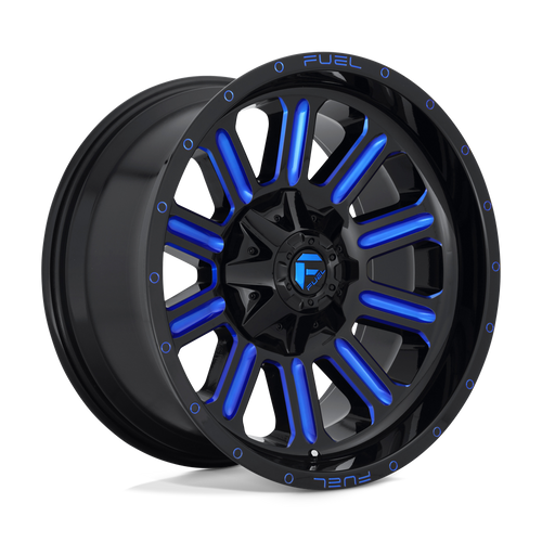 Fuel 1PC D646 HARDLINE 6X135/6X139.7 20X9 +1 GLOSS BLACK BLUE TINTED CLEAR