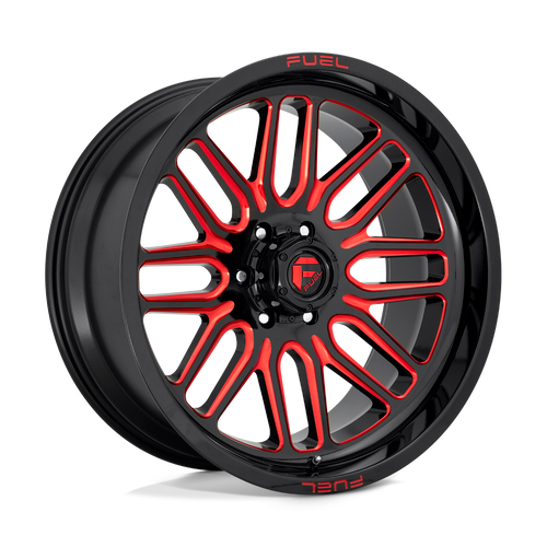 Fuel 1PC D663 IGNITE 8X180 20X10 -18 GLOSS BLACK RED TINTED CLEAR