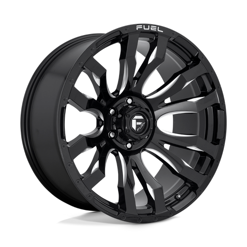 Fuel 1PC D673 BLITZ 8X170 22X10 -18 GLOSS BLACK MILLED