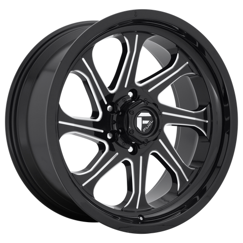 Fuel 1PC D676 SEEKER 8X180 20X10 -18 GLOSS BLACK MILLED