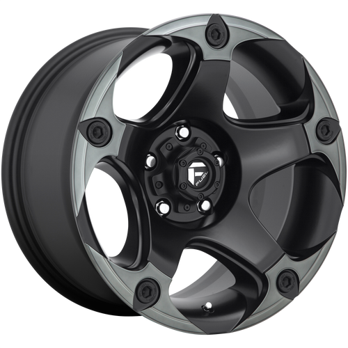 Fuel 1PC D685 MENACE 6X139.7 17X9 -12 MATTE BLACK DOUBLE DARK TINT