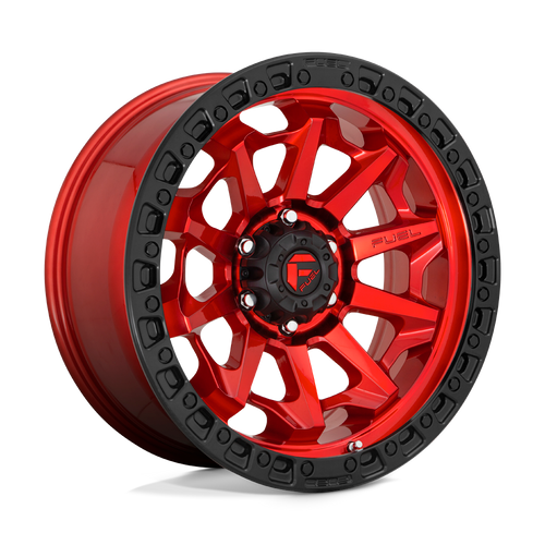 Fuel 1PC D695 COVERT 6X139.7 17X9 +1 CANDY RED BLACK BEAD RING