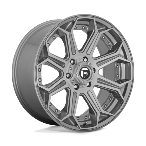 Fuel 1PC D705 SIEGE 6X139.7 20X10 -18 BRUSHED GUN METAL TINTED CLEAR