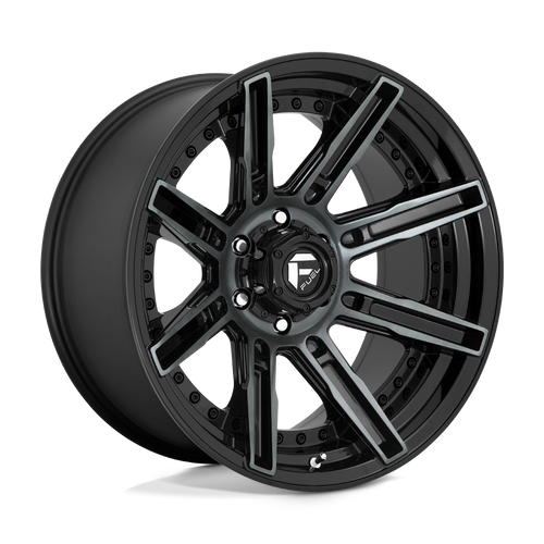 Fuel 1PC D708 ROGUE 6X139.7 20X10 -18 GLOSS MACHINED DOUBLE DARK TINT