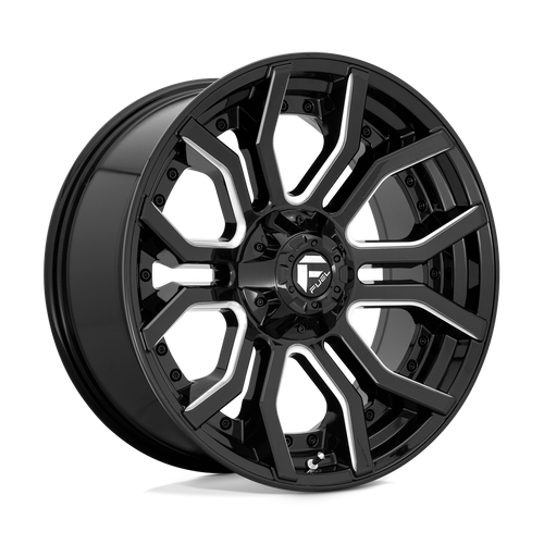 Fuel 1PC D711 RAGE 6X135/6X139.7 24X12 -44 GLOSS BLACK MILLED