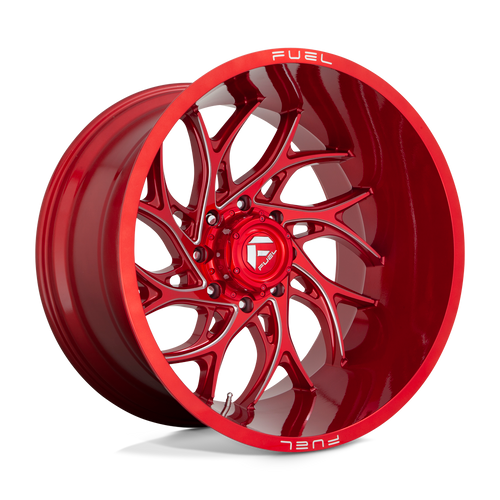 Fuel 1PC D742 RUNNER 8X210 20X8.25 +105 CANDY RED MILLED
