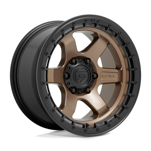 Fuel 1PC D751 BLOCK 5X127 17X9 -12 MATTE BRONZE WITH BLACK RING