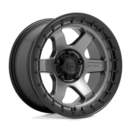 Fuel 1PC D752 BLOCK 5X127 17X9 -12 MATTE GUNMETAL WITH BLACK RING