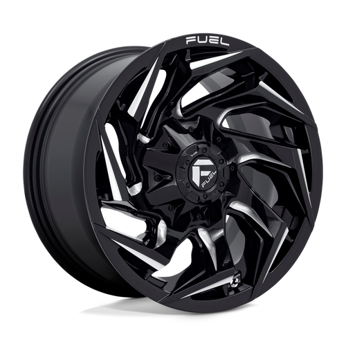 Fuel 1PC D753 REACTION 5X114.3/5X127 17X9 -12 GLOSS BLACK MILLED