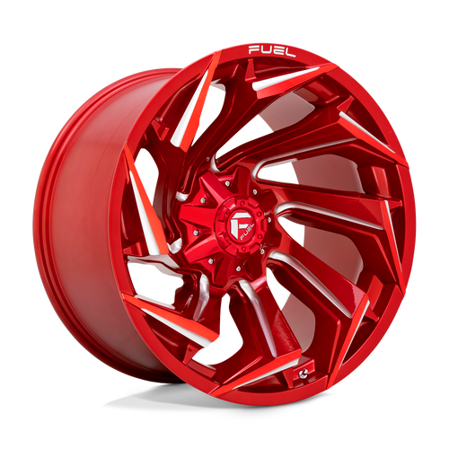 Fuel 1PC D754 REACTION 8X165.1 22X12 -44 CANDY RED MILLED