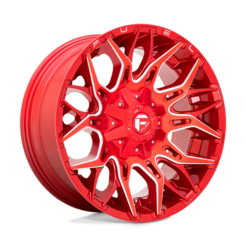 Fuel 1PC D771 TWITCH 8X180 20X10 -18 CANDY RED MILLED