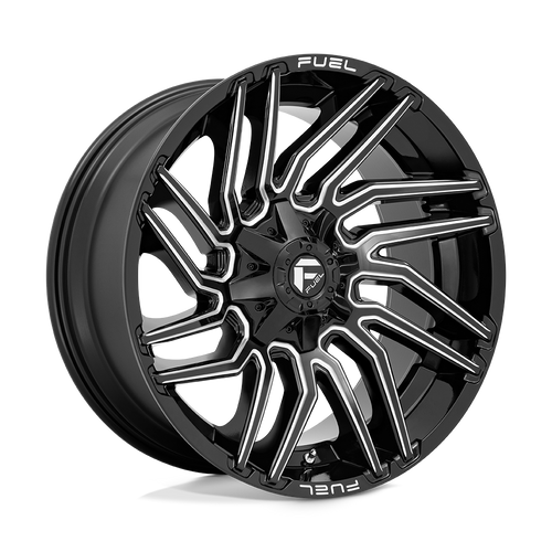 Fuel 1PC D773 TYPHOON 8X180 22X10 -18 GLOSS BLACK MILLED