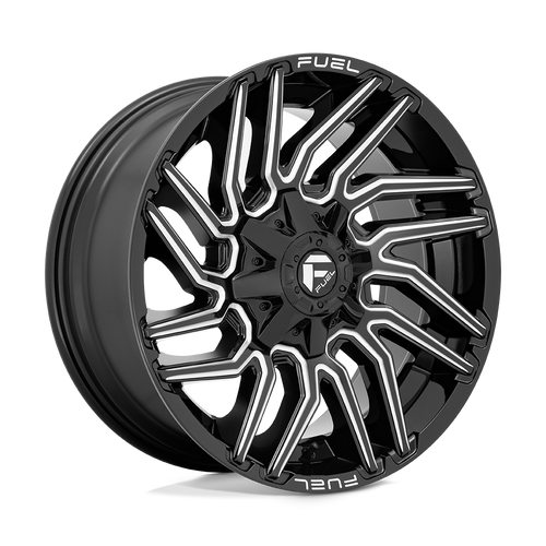 Fuel 1PC D773 TYPHOON 5X114.3/5X127 22X10 -18 GLOSS BLACK MILLED