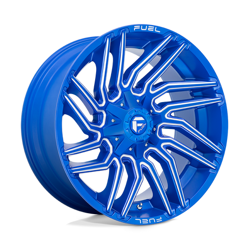 Fuel 1PC D774 TYPHOON 8X170 22X10 -18 ANODIZED BLUE MILLED