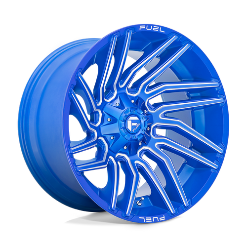 Fuel 1PC D774 TYPHOON 5X114.3/5X127 22X12 -44 ANODIZED BLUE MILLED