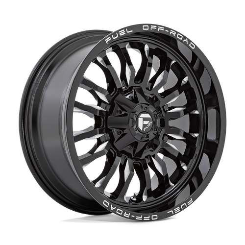 Fuel 1PC D795 ARC 8X180 20X10 -18 GLOSS BLACK MILLED