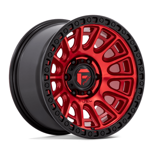 Fuel 1PC D834 CYCLE 5X127 17X9 -12 CANDY RED WITH BLACK RING