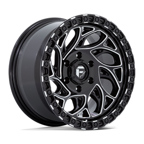 Fuel 1PC D840 RUNNER OR 5X114.3 15X8 -19 GLOSS BLACK MILLED