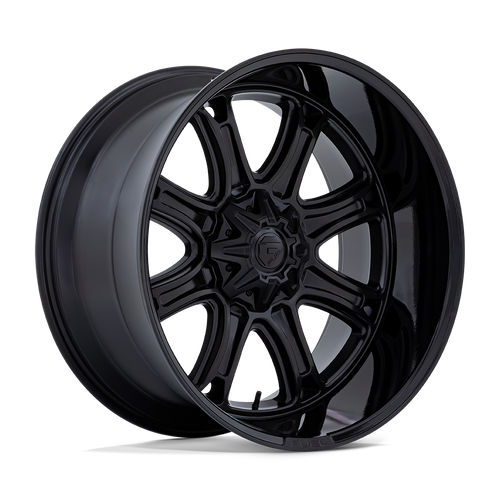 Fuel 1PC DARKSTAR BLANK 20X10 -18 MATTE BLACK WITH GLOSS BLACK LIP