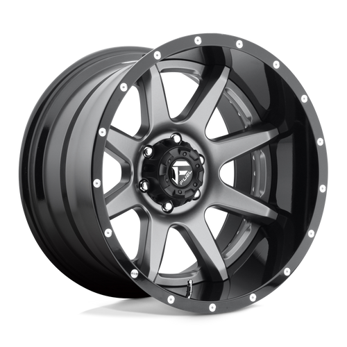 Fuel 2PC D238 RAMPAGE 8X165.1 20X10 -19 MATTE GUN METAL BLACK LIP