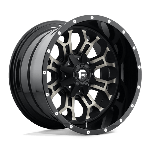 Fuel 2PC D268 CRUSH 6X135/6X139.7 22X12 -44 MATTE BLACK DOUBLE DARK TINT