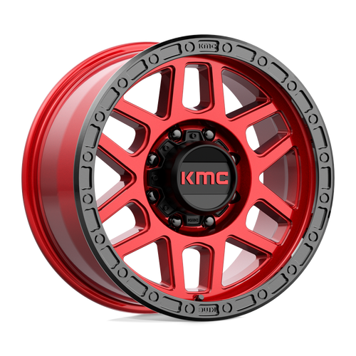 KMC KM544 MESA 8X180 18X9 +18 CANDY RED WITH BLACK LIP