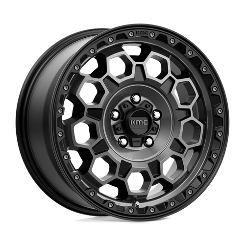 KMC KM545 TREK 6X139.7 17X9 -12 SATIN BLACK WITH GRAY TINT