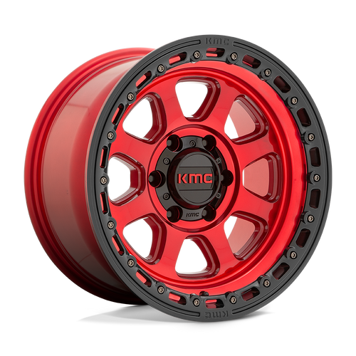 KMC KM548 CHASE 6X139.7 20X9 +0 CANDY RED WITH BLACK LIP