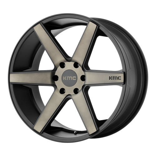 KMC KM704 DISTRICT TRUCK 6X139.7 22X9 +15 MATTE BLACK DARK TINT