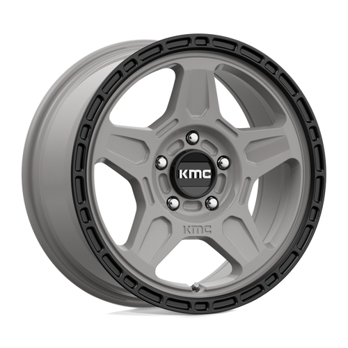 KMC KM721 ALPINE 5X110 16X7.5 +30 SATIN GRAY WITH BLACK LIP