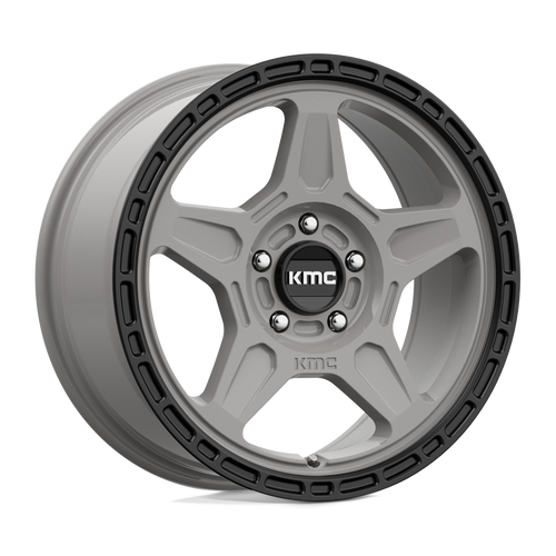 KMC KM721 ALPINE 5X108 17X8 +38 SATIN GRAY WITH BLACK LIP