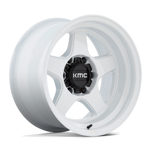 KMC KM728 LOBO 5X127 17X8.5 -10 GLOSS WHITE