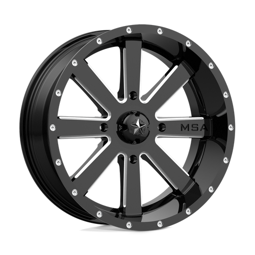 MSA Offroad Wheels M34 FLASH 4X156 24X7 +0 GLOSS BLACK MILLED