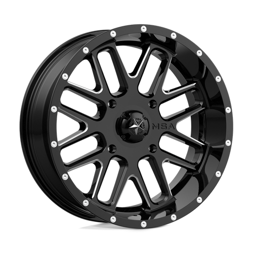 MSA Offroad Wheels M35 BANDIT 4X156 22X7 +0 GLOSS BLACK MILLED