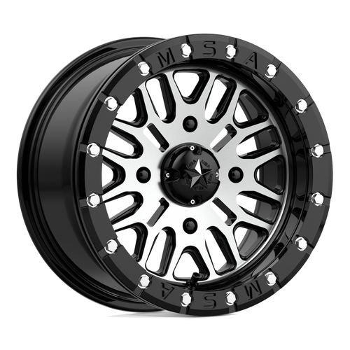 MSA Offroad Wheels M37 BRUTE BEADLOCK 4X110 14X7 +10 GLOSS BLACK MACHINED