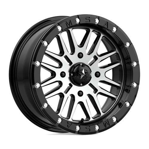 MSA Offroad Wheels M37 BRUTE BEADLOCK 4X156 16X7 +10 GLOSS BLACK MACHINED